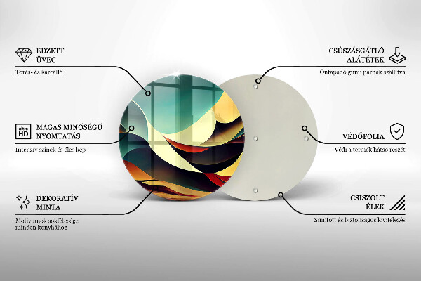 Glas Herdabdeckplatte Formabstraktion