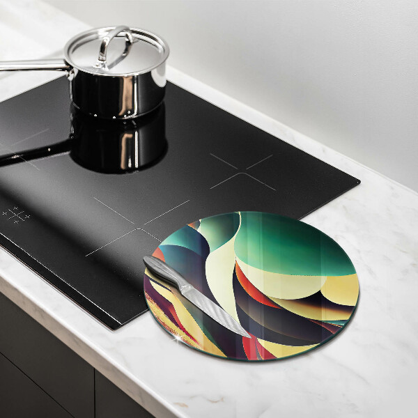 Glas Herdabdeckplatte Formabstraktion
