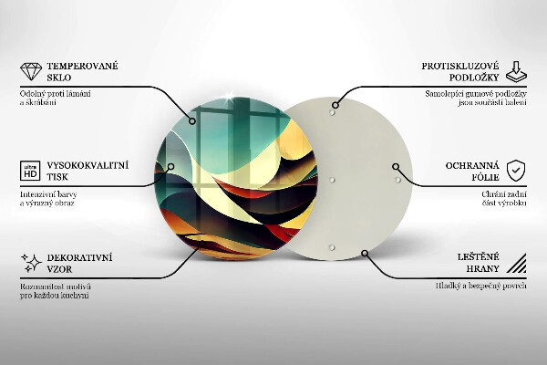 Glas Herdabdeckplatte Formabstraktion