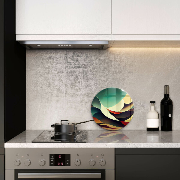 Glas Herdabdeckplatte Formabstraktion