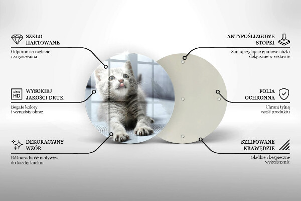 Glas Ceranfeldabdeckung Kleines süßes Kätzchen