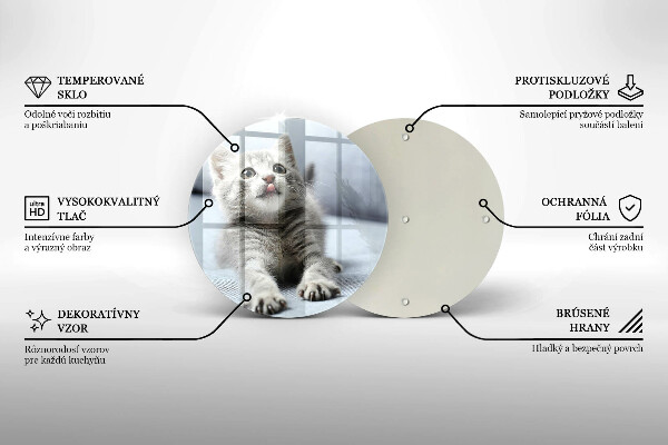 Glas Ceranfeldabdeckung Kleines süßes Kätzchen