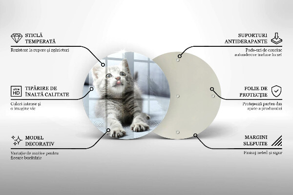 Glas Ceranfeldabdeckung Kleines süßes Kätzchen