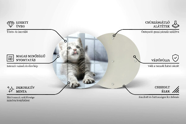 Glas Ceranfeldabdeckung Kleines süßes Kätzchen