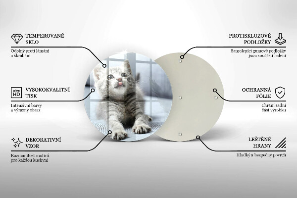 Glas Ceranfeldabdeckung Kleines süßes Kätzchen