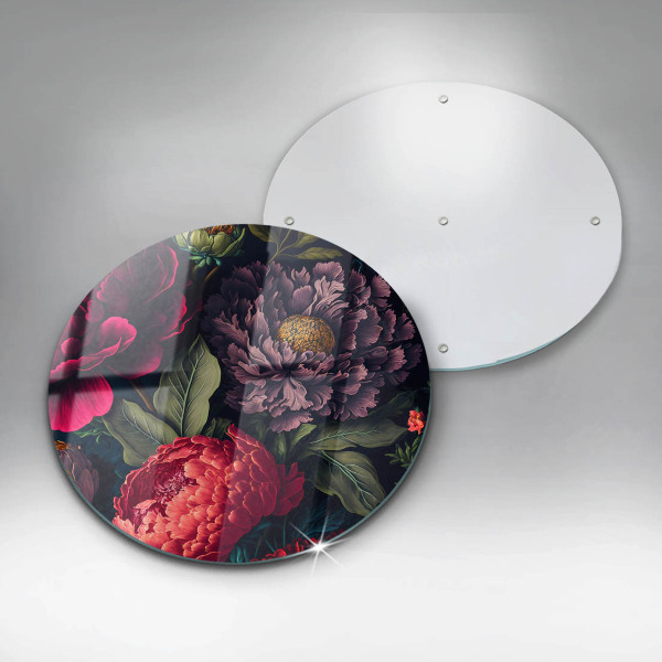 Glas Herdabdeckplatte Schöne Blumen