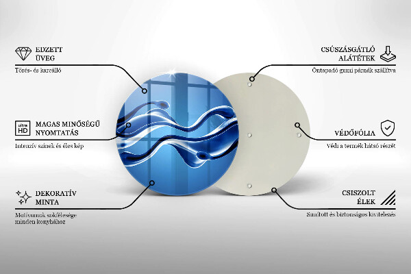 Glas Herdabdeckplatte Flüssige Abstraktion