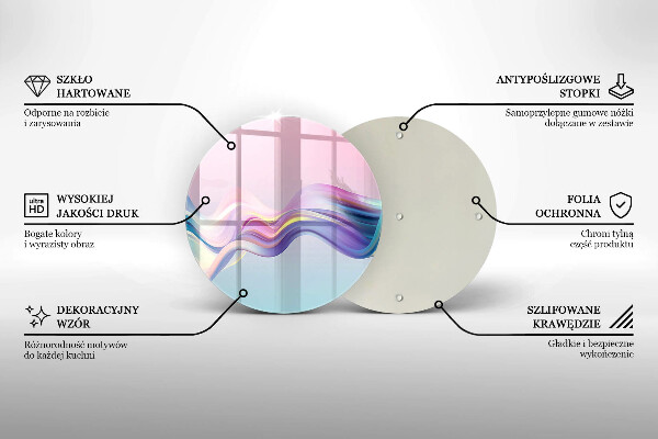 Glas Herdabdeckplatte Pastellabstraktion