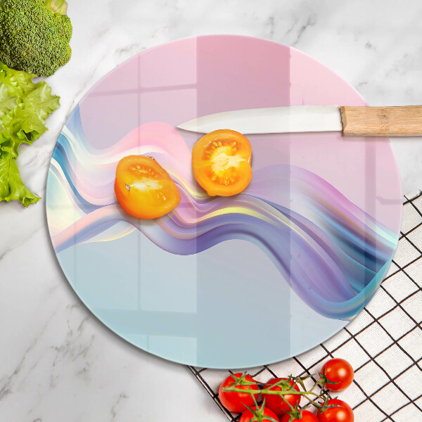 Glas Herdabdeckplatte Pastellabstraktion