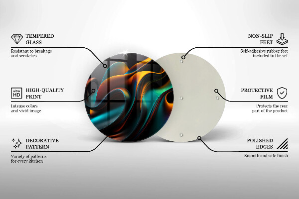 Glas Herdabdeckplatte Bunte Abstraktion