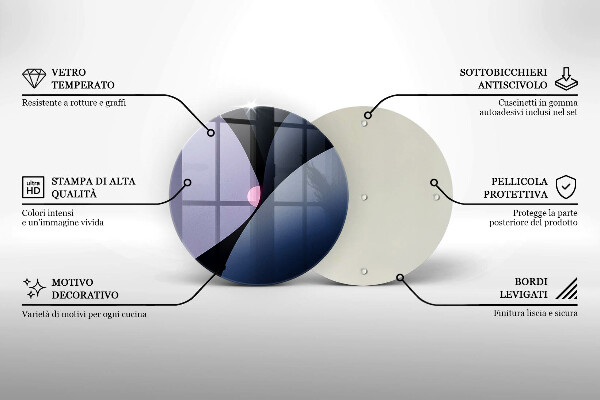 Glas Herdabdeckplatte Abstrakte Formen