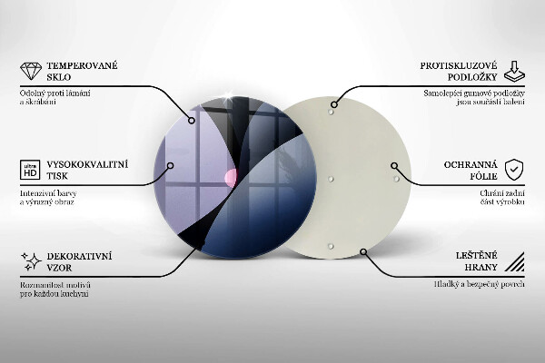 Glas Herdabdeckplatte Abstrakte Formen
