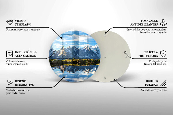 Glas Ceranfeldabdeckung Spritzschutz Berglandschaft