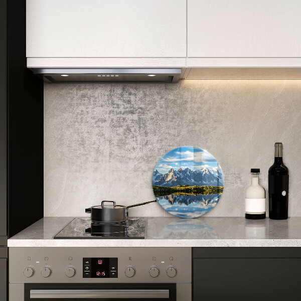 Glas Ceranfeldabdeckung Spritzschutz Berglandschaft