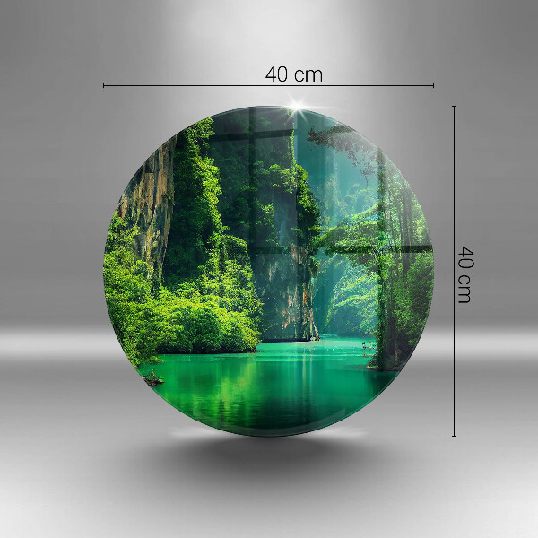 Glas Herdabdeckplatte Lagunenlandschaft