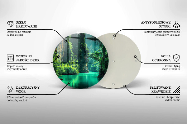 Glas Herdabdeckplatte Lagunenlandschaft