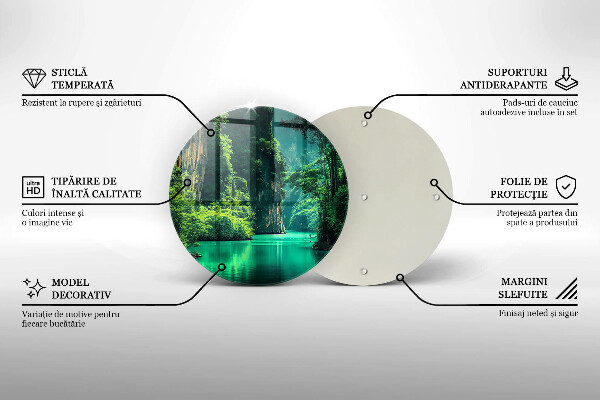Glas Herdabdeckplatte Lagunenlandschaft