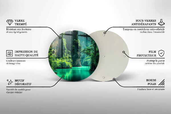 Glas Herdabdeckplatte Lagunenlandschaft