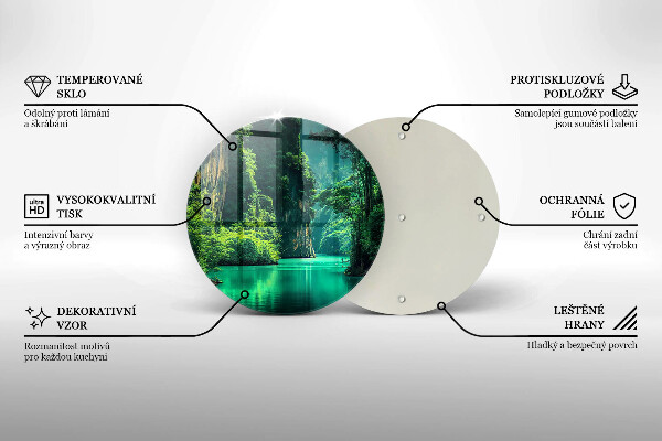 Glas Herdabdeckplatte Lagunenlandschaft