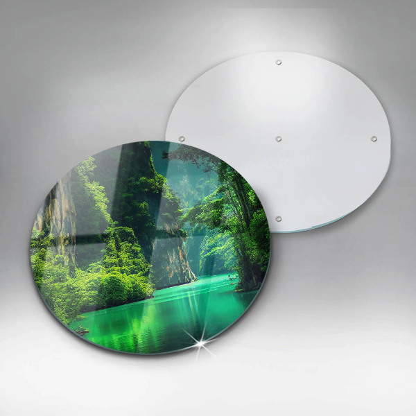 Glas Herdabdeckplatte Lagunenlandschaft