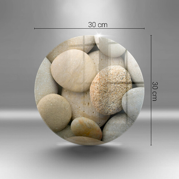 Glas Herdabdeckplatte Muster aus ovalen Steinen