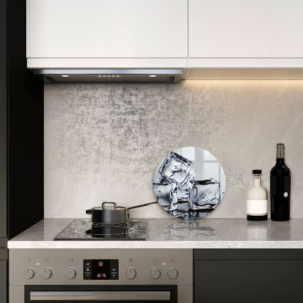 Glas Herdabdeckplatte Eiswürfel