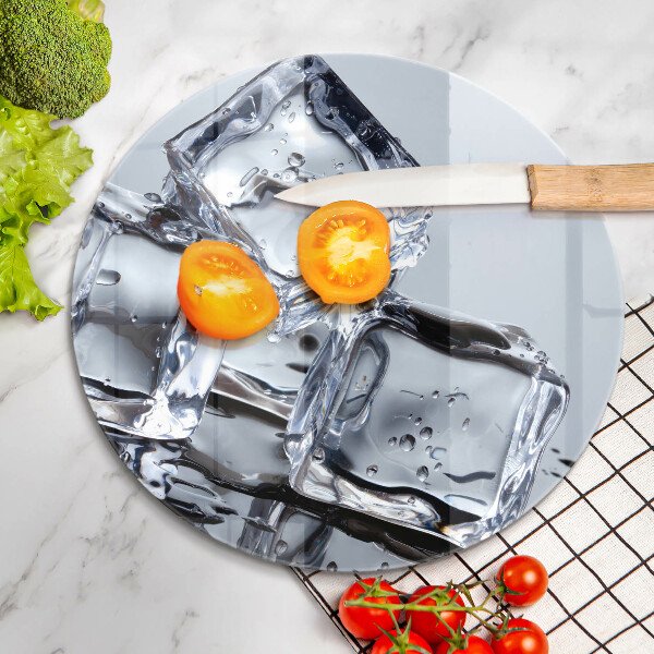 Glas Herdabdeckplatte Eiswürfel