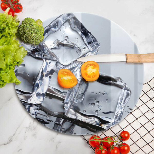 Glas Herdabdeckplatte Eiswürfel