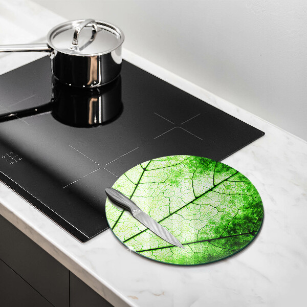 Glas Herdabdeckplatte Dekoratives Aderblatt