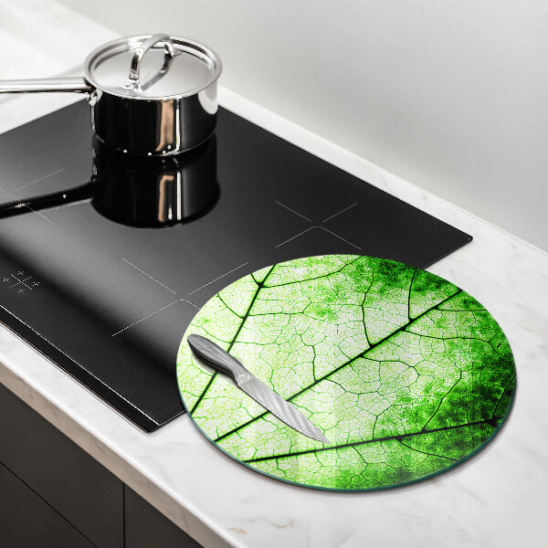 Glas Herdabdeckplatte Dekoratives Aderblatt