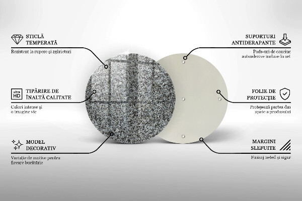 Glas Herdabdeckplatte Steinstruktur