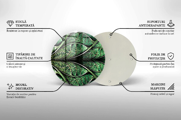Glas Herdabdeckplatte Struktur der Blattadern