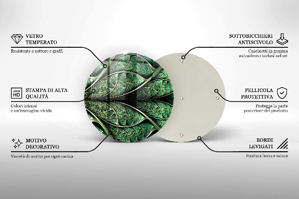 Glas Herdabdeckplatte Struktur der Blattadern