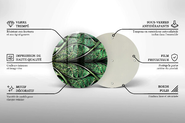 Glas Herdabdeckplatte Struktur der Blattadern