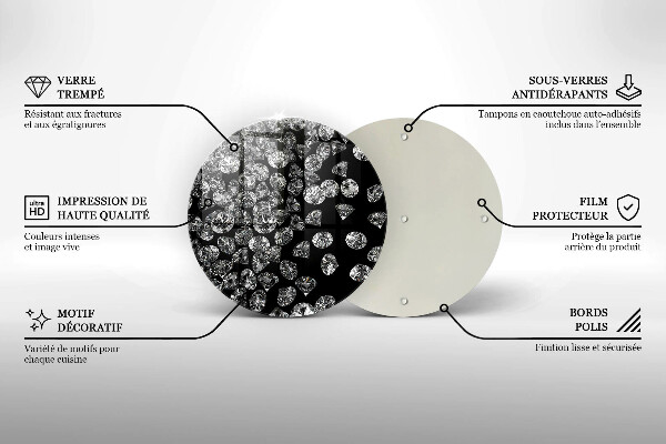 Glas Herdabdeckplatte Diamanten Diamanten