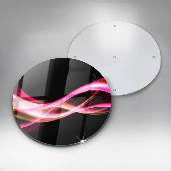 Glas Herdabdeckplatte Abstrakter Neonrauch