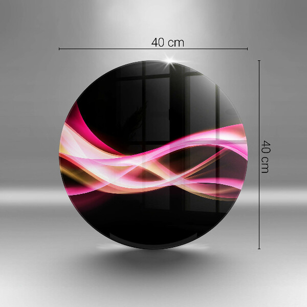 Glas Herdabdeckplatte Abstrakter Neonrauch