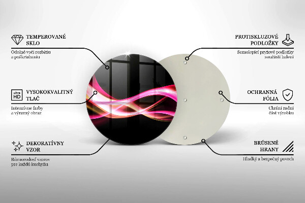 Glas Herdabdeckplatte Abstrakter Neonrauch