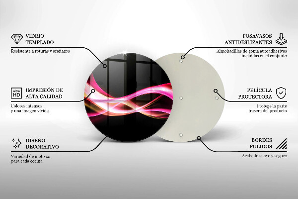 Glas Herdabdeckplatte Abstrakter Neonrauch