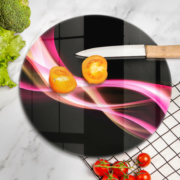 Glas Herdabdeckplatte Abstrakter Neonrauch