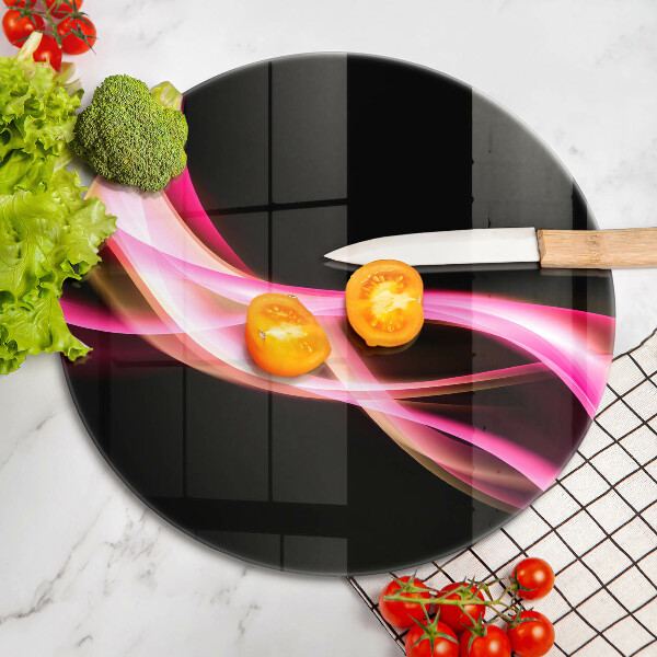 Glas Herdabdeckplatte Abstrakter Neonrauch