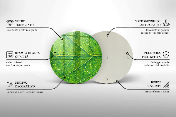 Glas Ceranfeldabdeckung Naturblattadern