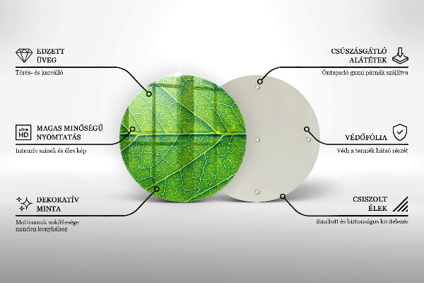 Glas Ceranfeldabdeckung Naturblattadern