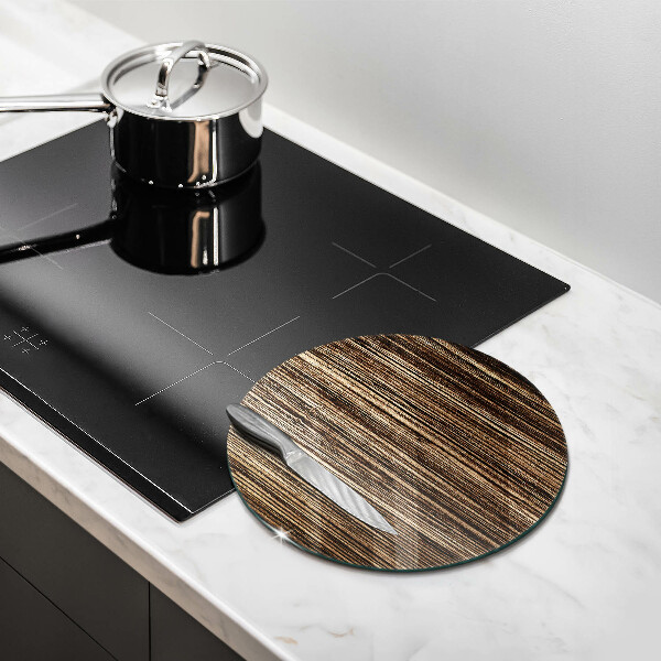 Glas Ceranfeldabdeckung Holzstruktur