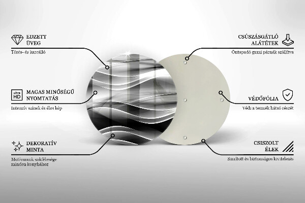Glas Ceranfeldabdeckung Abstrakte Rauchlinien