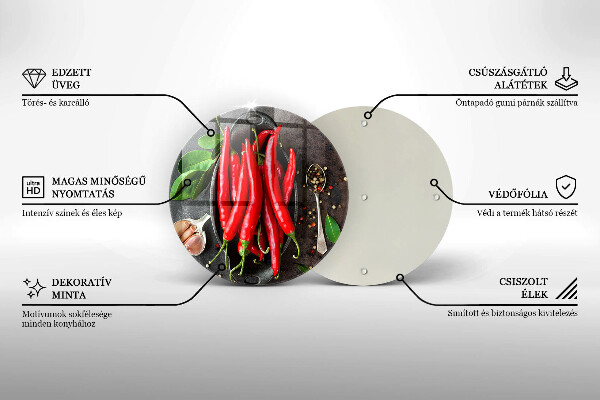 Glas Ceranfeldabdeckung Rote Chilischoten