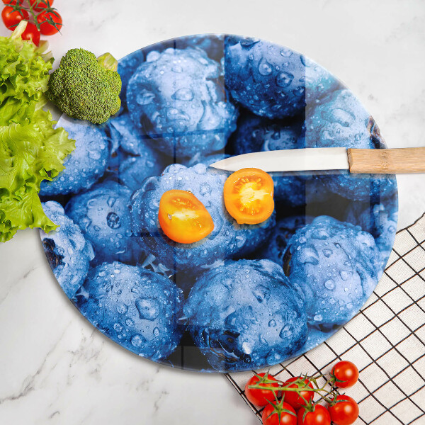 Glas Ceranfeldabdeckung Saftige Blaubeeren