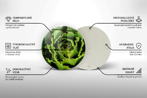 Glas Ceranfeldabdeckung Salatblätter essen