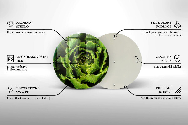 Glas Ceranfeldabdeckung Salatblätter essen