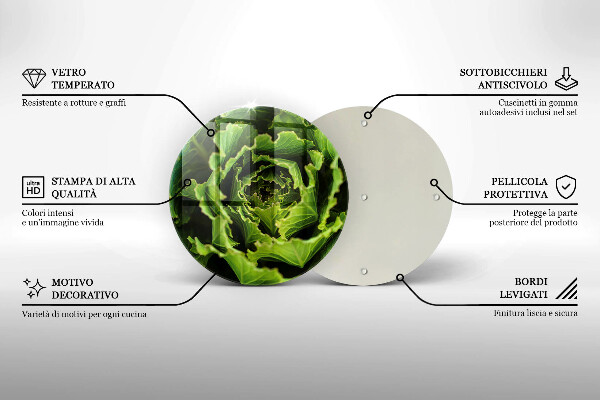 Glas Ceranfeldabdeckung Salatblätter essen